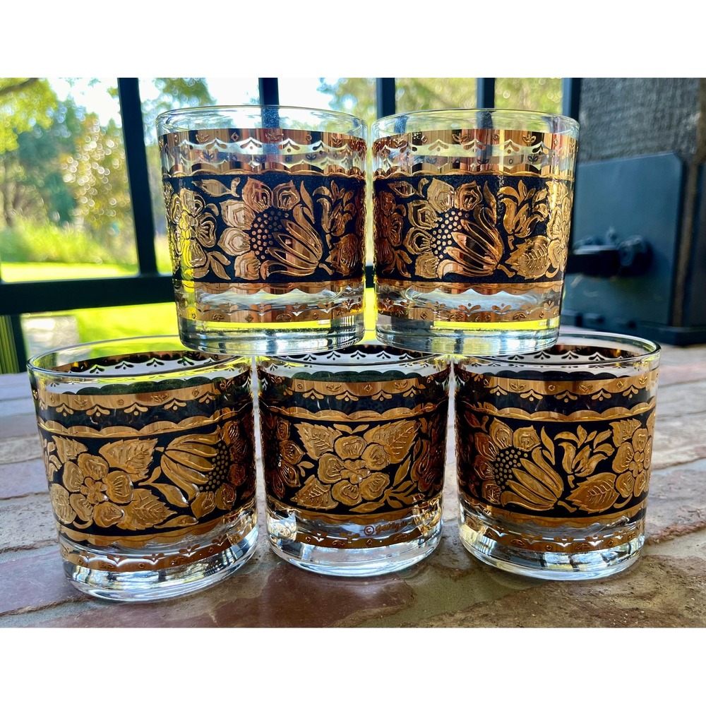 George Briard Black And Gold Whiskey Glasses - Picture 4 of 8